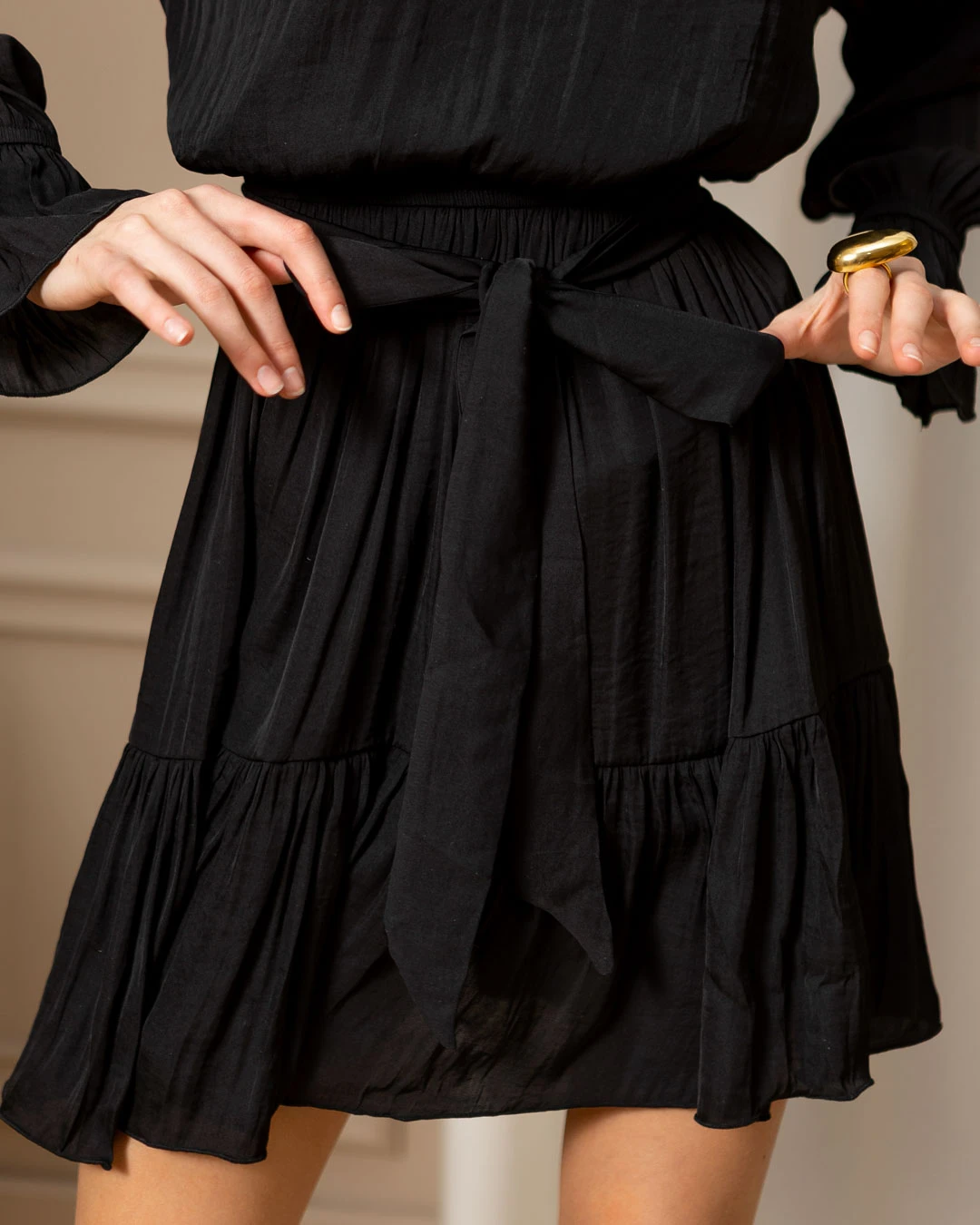 Літня сукня чорна з легкого шовку | 81151 Літня сукня чорна з легкого шовку | 81151