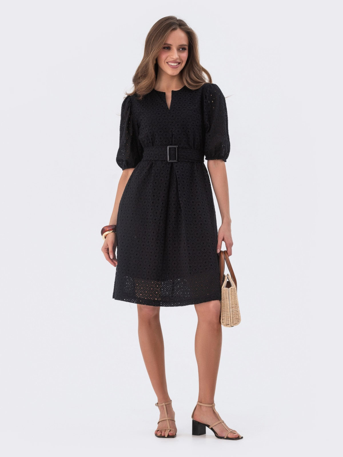 Прогулянкова сукня з прошви чорна | 80949 Прогулянкова сукня з прошви чорна | 80949