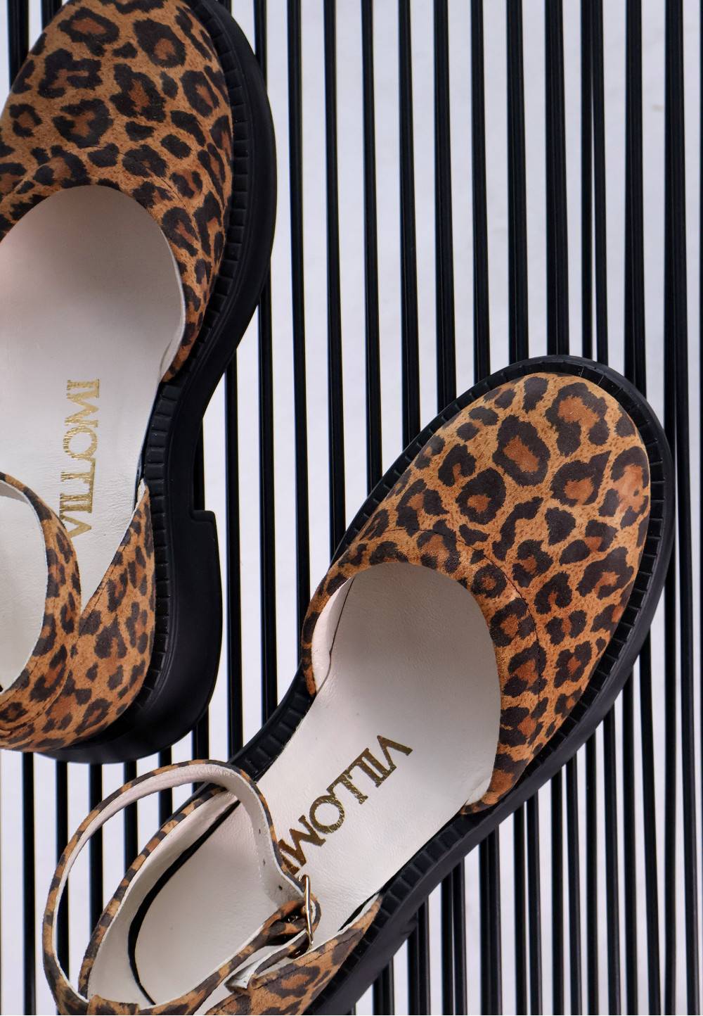 Замшеві відкриті туфлі леопардові | 80466