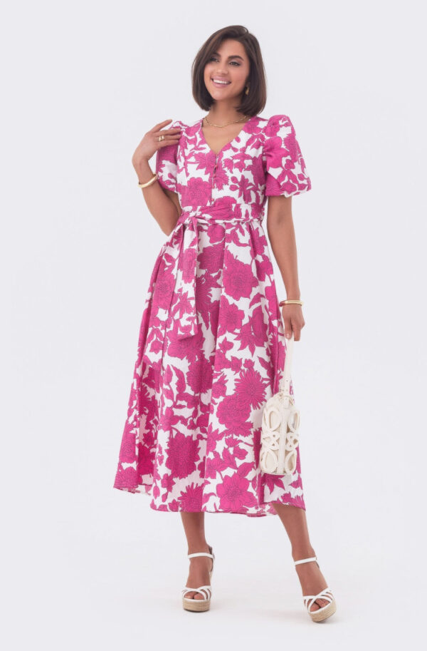 Літня сукня в рожевий квітковий принт | 80575