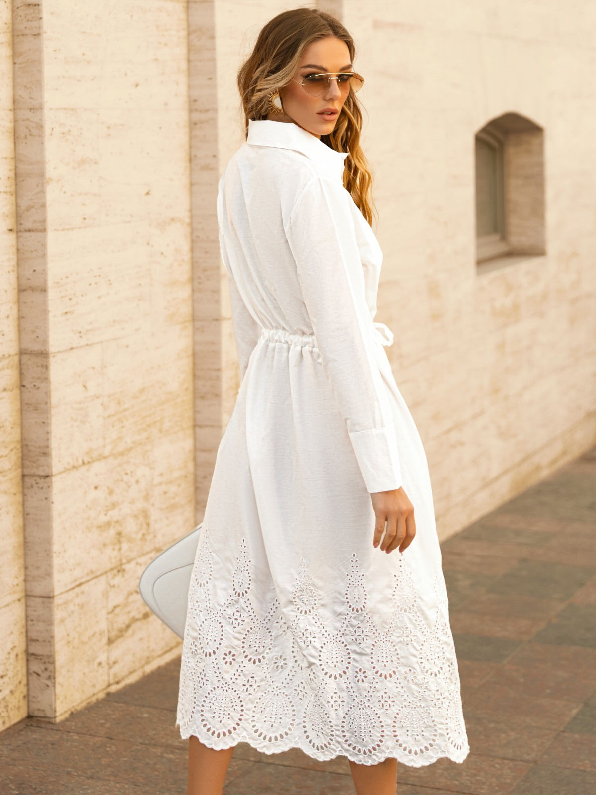 31252-1716363012-4 Літня сукня-сорочка біла з перфорацією | 80447 1