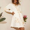 Сукня-кімоно біла з вишивкою Колоски | 80036