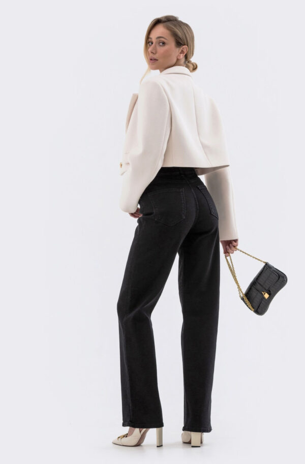 Жіночі джинси прямого крою чорні | 79937