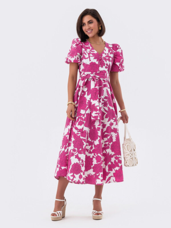 Літня сукня в рожевий квітковий принт | 80575
