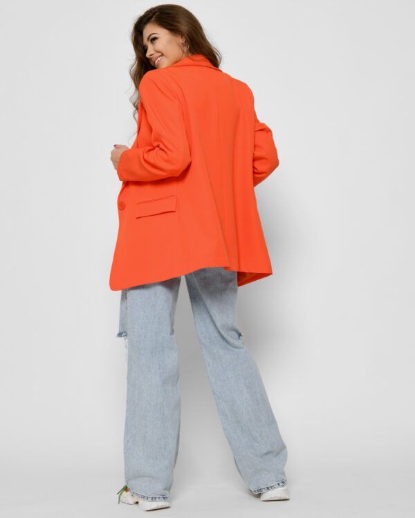 Подовжений жіночий піджак помаранчевий | 79827