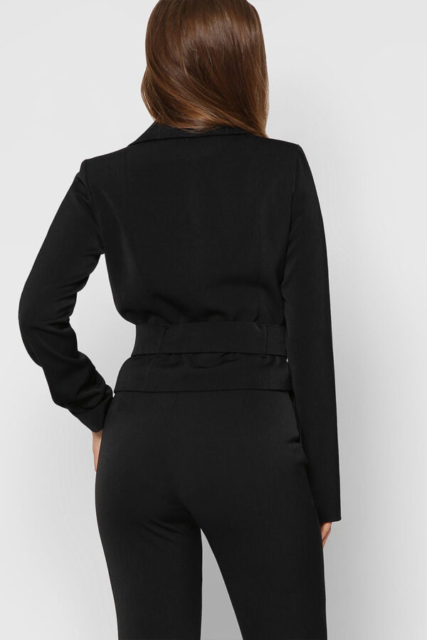 Жіночий короткий піджак чорний | 79839