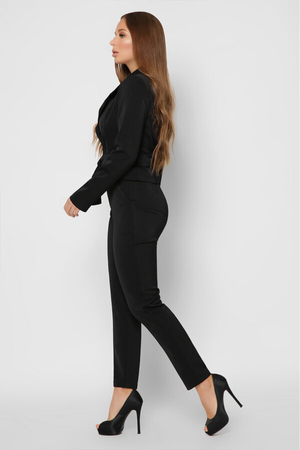Жіночий короткий піджак чорний | 79839