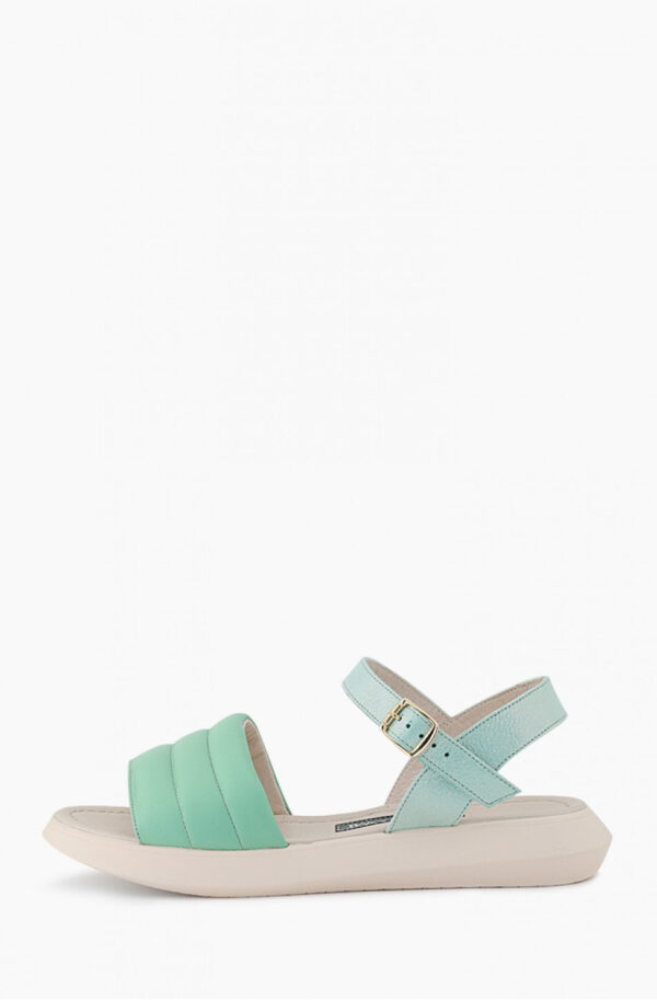 Шкіряні босоніжки м'ятного кольору | 81730