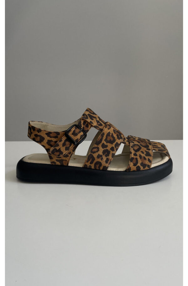 Замшеві босоніжки в леопардовий принт | 82125