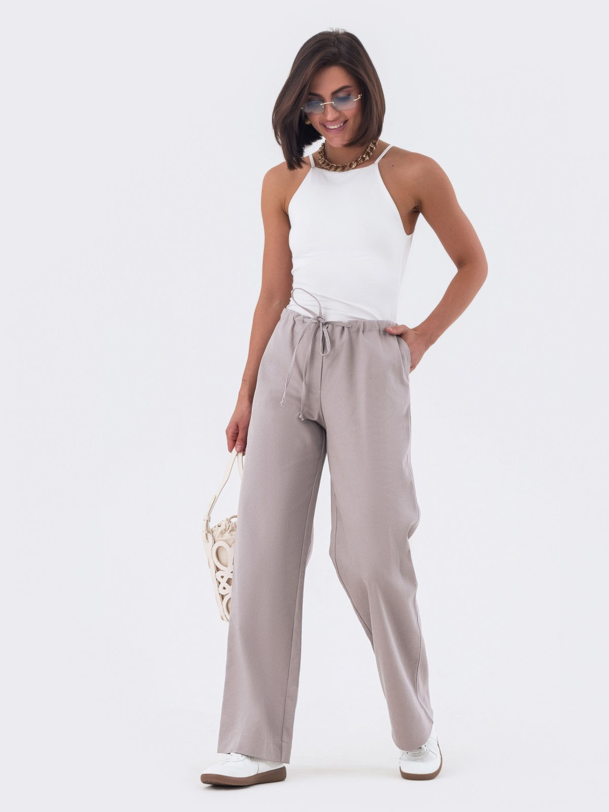 Жіночі джинси прямого крою сірі | 81256 Жіночі джинси прямого крою сірі | 81256