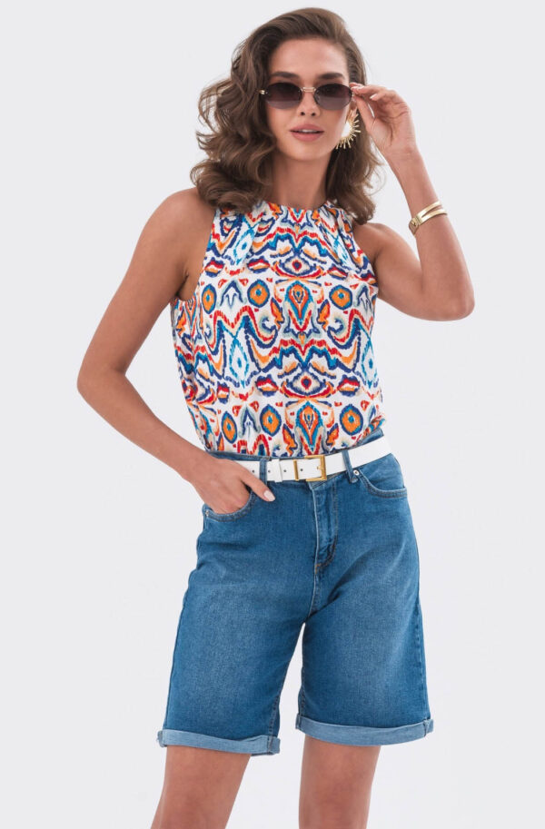 Жіночі джинсові шорти бермуди сині | 82254