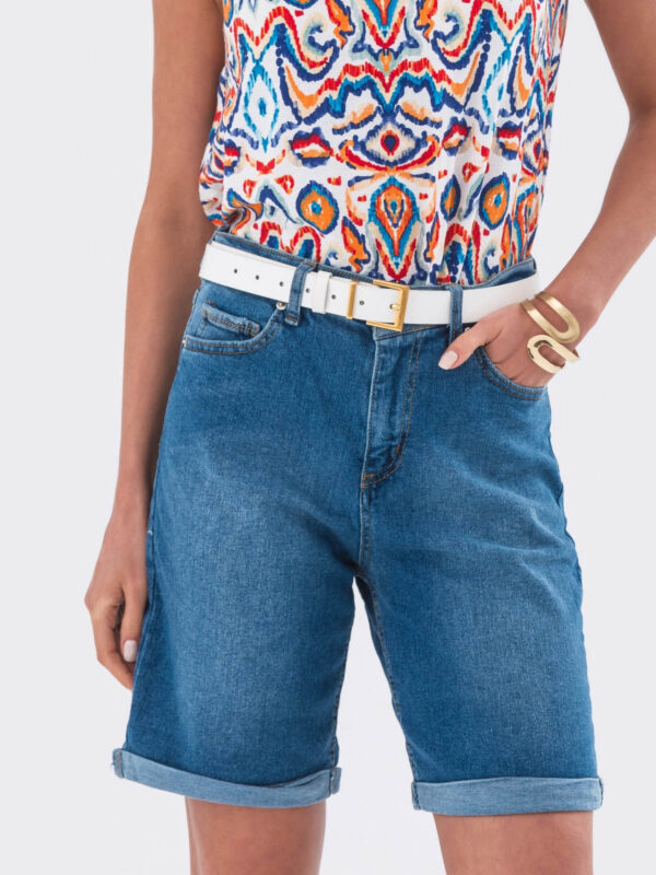 Жіночі джинсові шорти бермуди сині | 82254