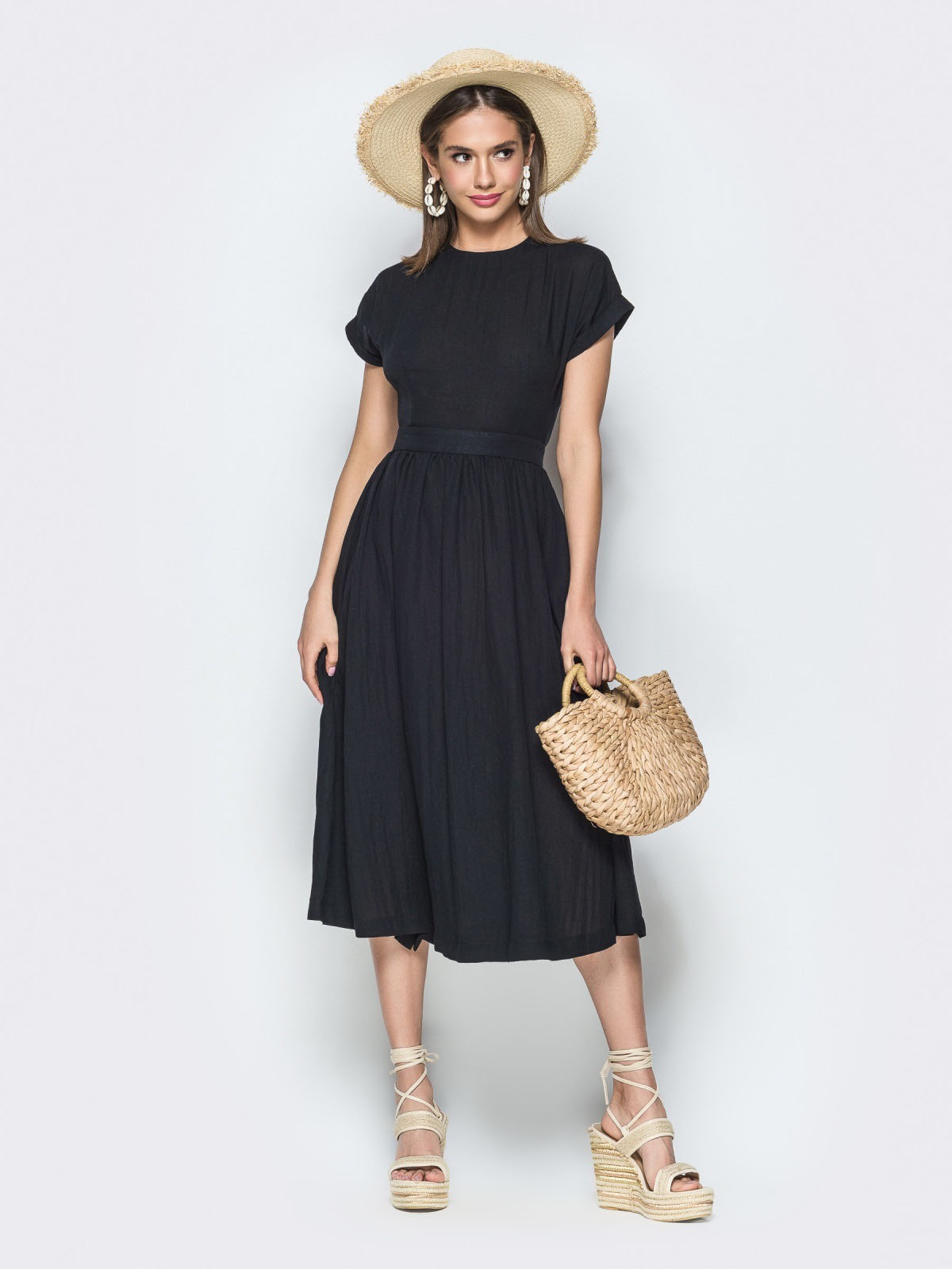 Плаття з відкритою спинкою чорне | 81213 Плаття з відкритою спинкою чорне | 81213