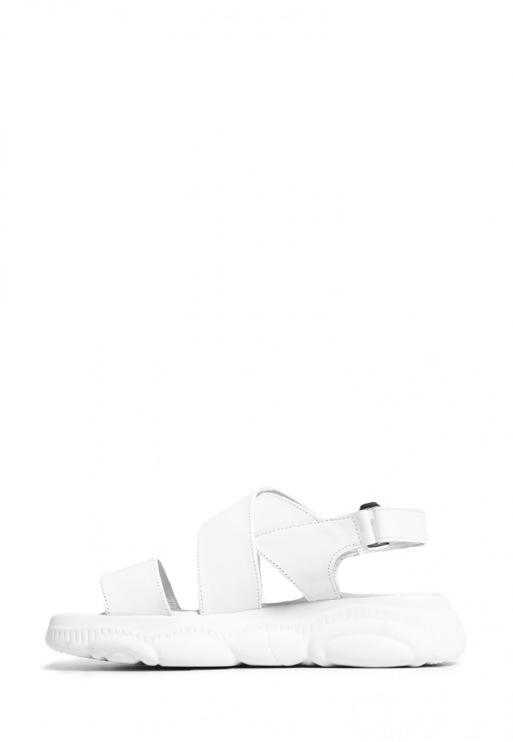 Шкіряні босоніжки білі у спортивному стилі | 81752 Шкіряні босоніжки білі у спортивному стилі | 81752