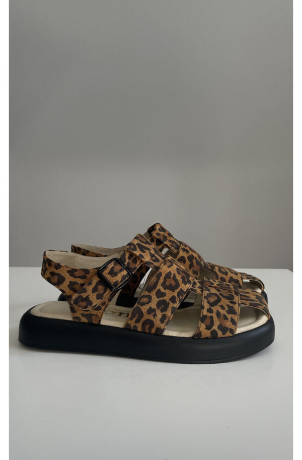 Замшеві босоніжки в леопардовий принт | 82125