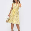 Шифонова сукня жовта у квітковий принт | 81289