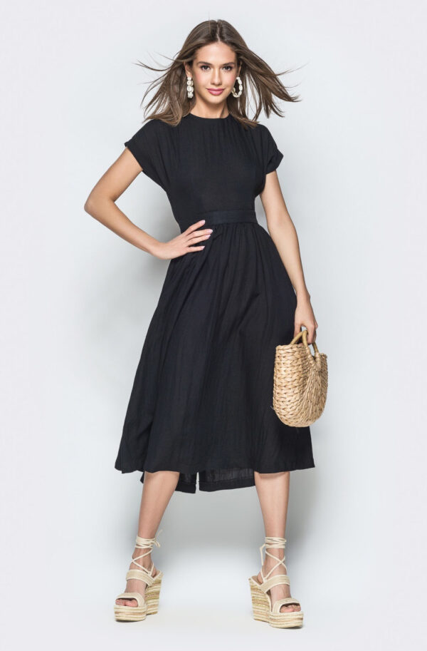 Плаття з відкритою спинкою чорне | 81213