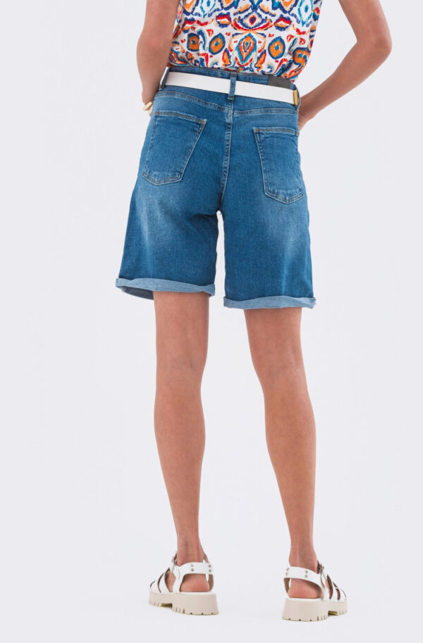 Жіночі джинсові шорти бермуди сині | 82254