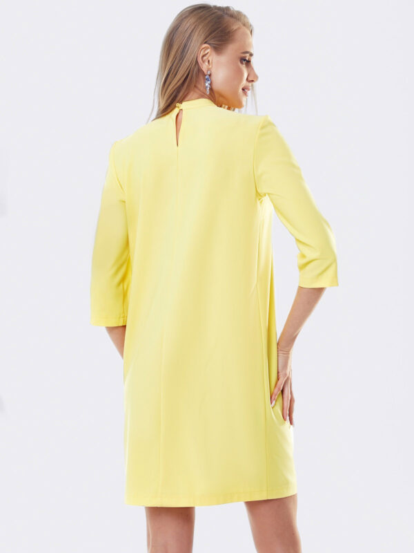 Ділове плаття прямого крою жовте | 81294