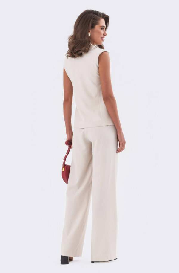 Костюм-двійка світло-бежевий штани+жилет | 82231