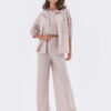 Літній костюм-трійка пудровий у смужку | 82626 Літній костюм-трійка пудровий у смужку | 82626