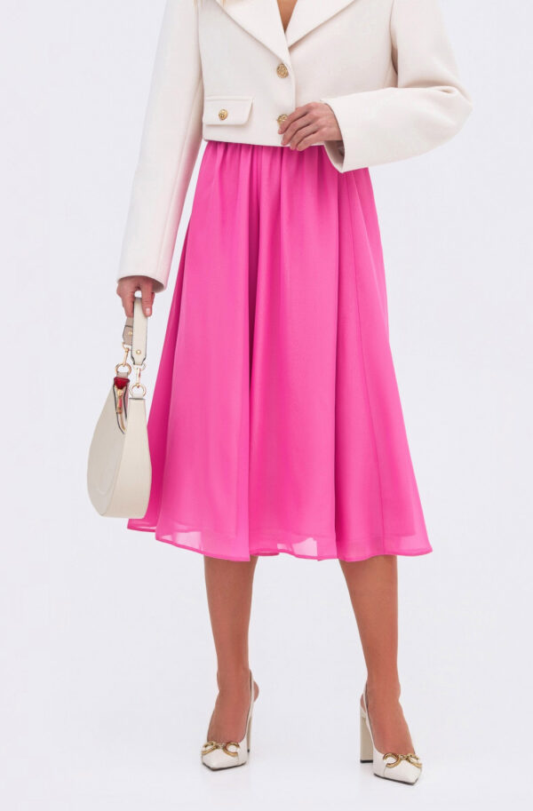 Шифонова спідниця напівсонце рожева | 82940