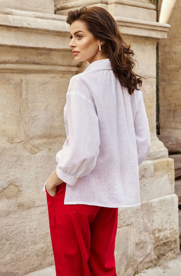 Елегантна блуза біла з вишивкою | 82408