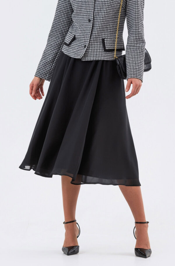 Шифонова спідниця напівсонце чорна | 82951