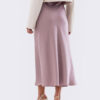 Сатинова спідниця пудрова міді довжини | 82988 Сатинова спідниця пудрова міді довжини | 82988