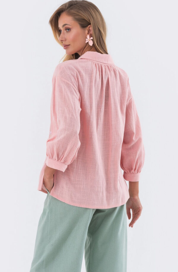 Елегантна блуза рожева з вишивкою | 82422