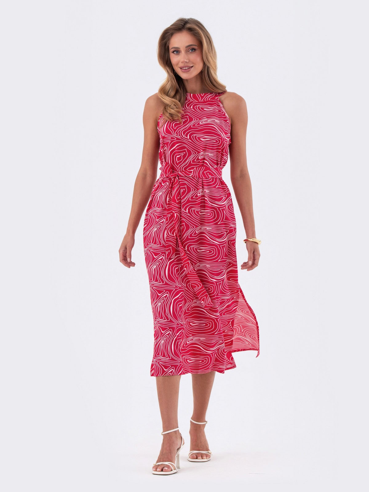 Літня сукня червона з американською проймою | 82600 Літня сукня червона з американською проймою | 82600