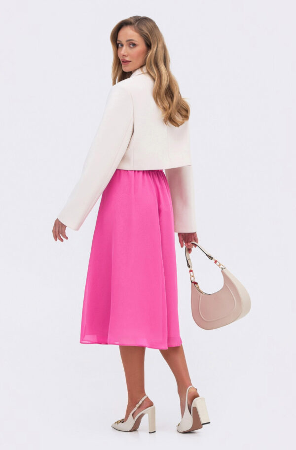 Шифонова спідниця напівсонце рожева | 82940