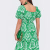 Літнє бавовняне плаття зелене в принт | 83235