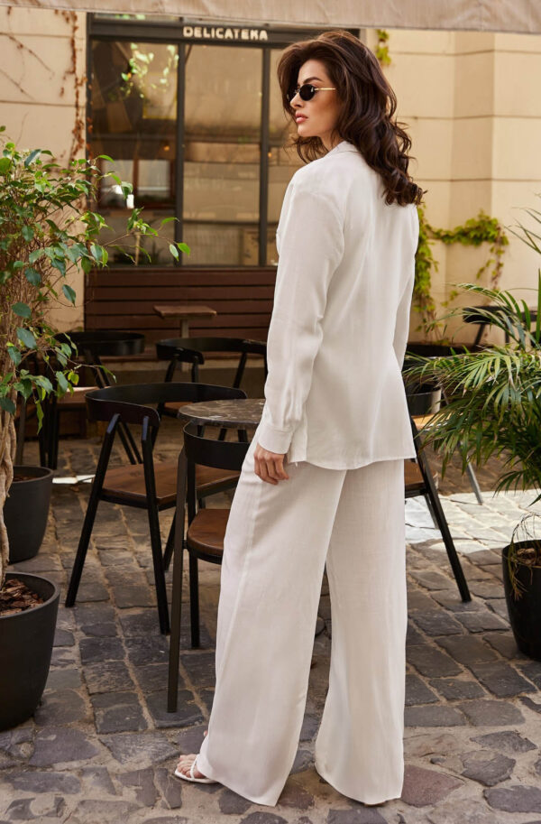 Літній лляний костюм-трійка білий | 82913