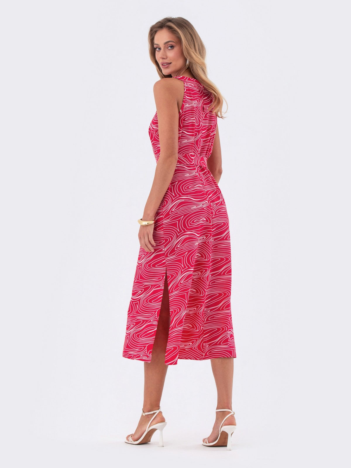 Літня сукня червона з американською проймою | 82600 Літня сукня червона з американською проймою | 82600
