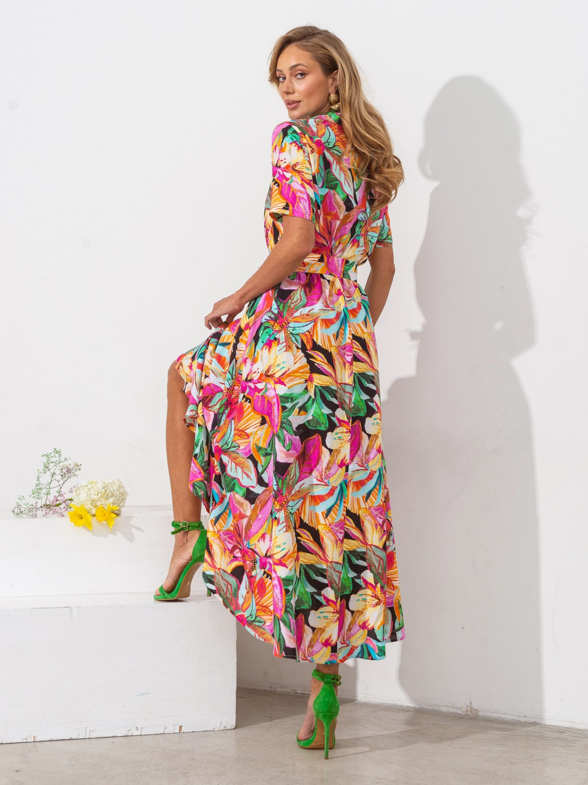 Cукня рожева з розкльошеною спідницею | 82388 Cукня рожева з розкльошеною спідницею | 82388