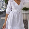 Літня мінісукня з мусліну біла | 83652 Літня мінісукня з мусліну біла | 83652