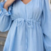 Літня мінісукня з мусліну блакитна | 83607 Літня мінісукня з мусліну блакитна | 83607