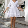 Літня мінісукня з мусліну біла | 83652 Літня мінісукня з мусліну біла | 83652