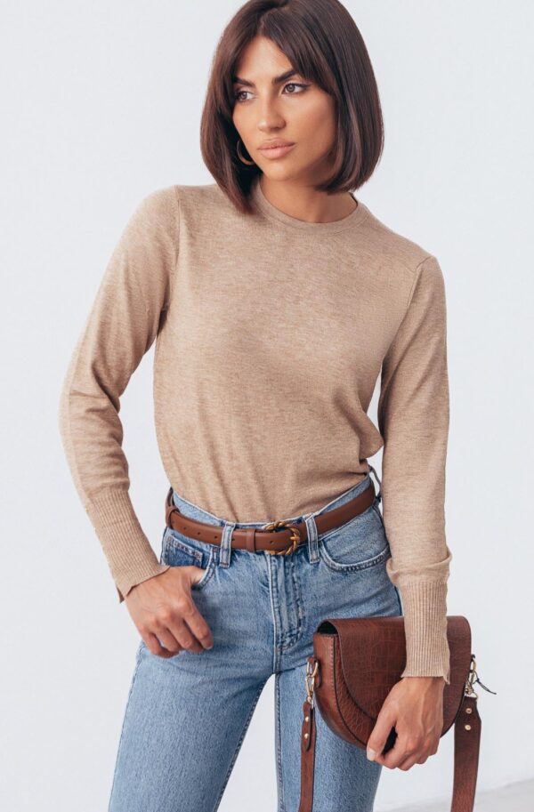 Трикотажний джемпер бежевий з віскози | 85115