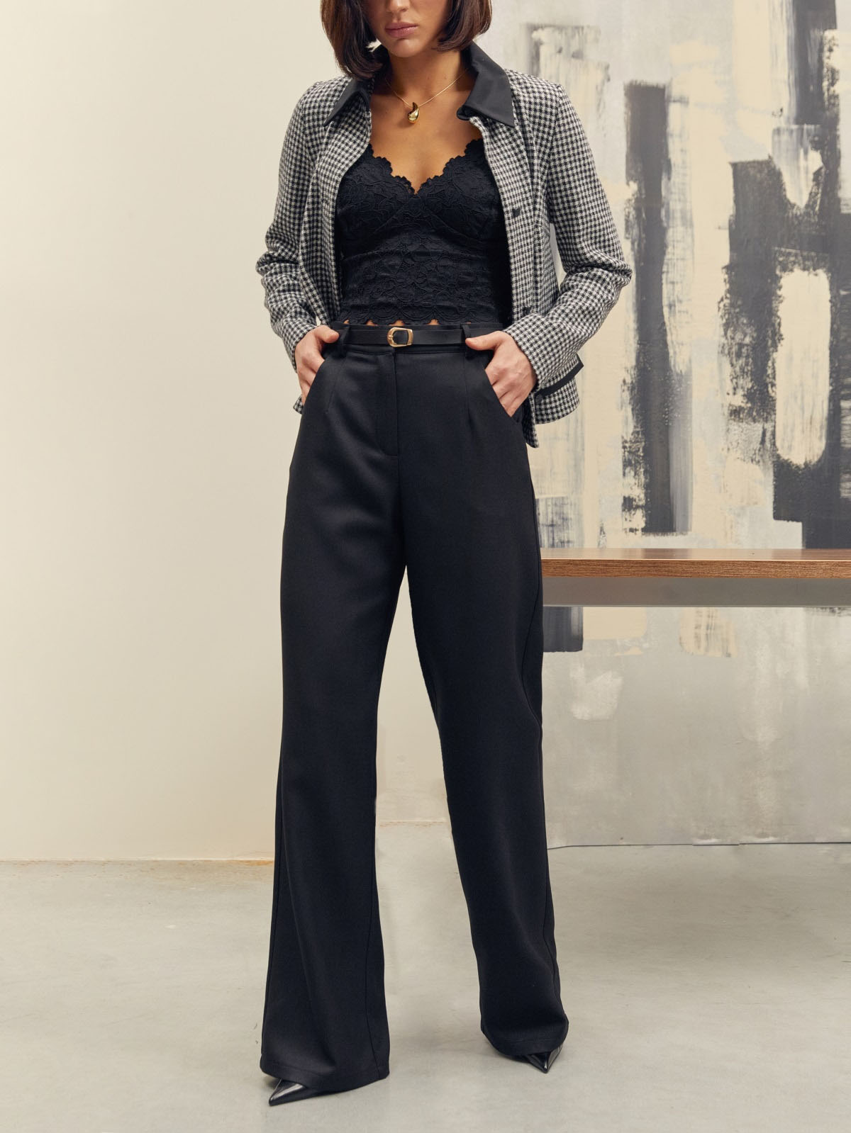 Ділові штани прямого крою чорні | 85005 Ділові штани прямого крою чорні | 85005