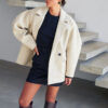 Коротке пальто з об'ємними рукавами бежеве | 85087 Коротке пальто з об'ємними рукавами бежеве | 85087