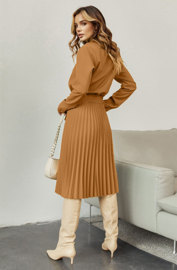 Плаття бежеве зі спідницею-плісе | 84939