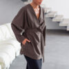 Кардиган-кімоно коричневий без підкладки | 85250 Кардиган-кімоно коричневий без підкладки | 85250