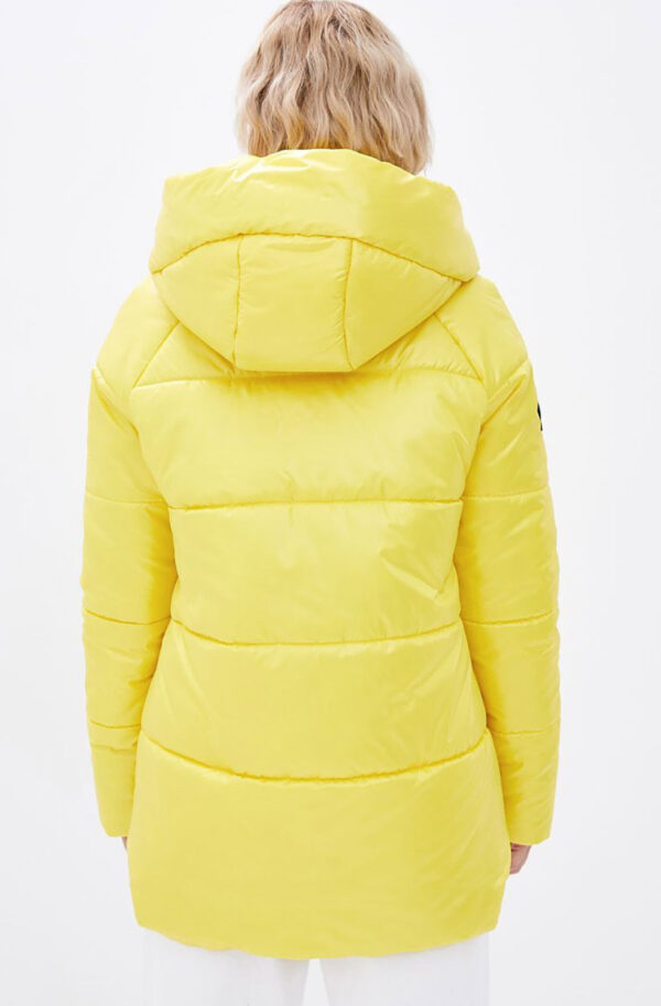 Демісезонна куртка жовта зі вшитим каптуром | 85187