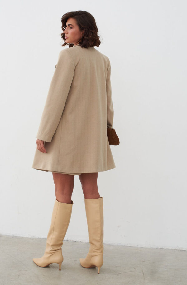 Костюм з шортами та піджаком бежевий | 85052