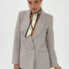 Твідовий двобортний жакет сірий | 85644 Твідовий двобортний жакет сірий | 85644