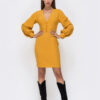 Демісезонна сукня-футляр гірчична | 85729 Демісезонна сукня-футляр гірчична | 85729