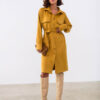 Стильна замшева сукня-сорочка гірчична | 85712 Стильна замшева сукня-сорочка гірчична | 85712