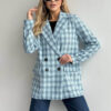 Твідовий піджак в клітинку блакитний | 85860 Твідовий піджак в клітинку блакитний | 85860